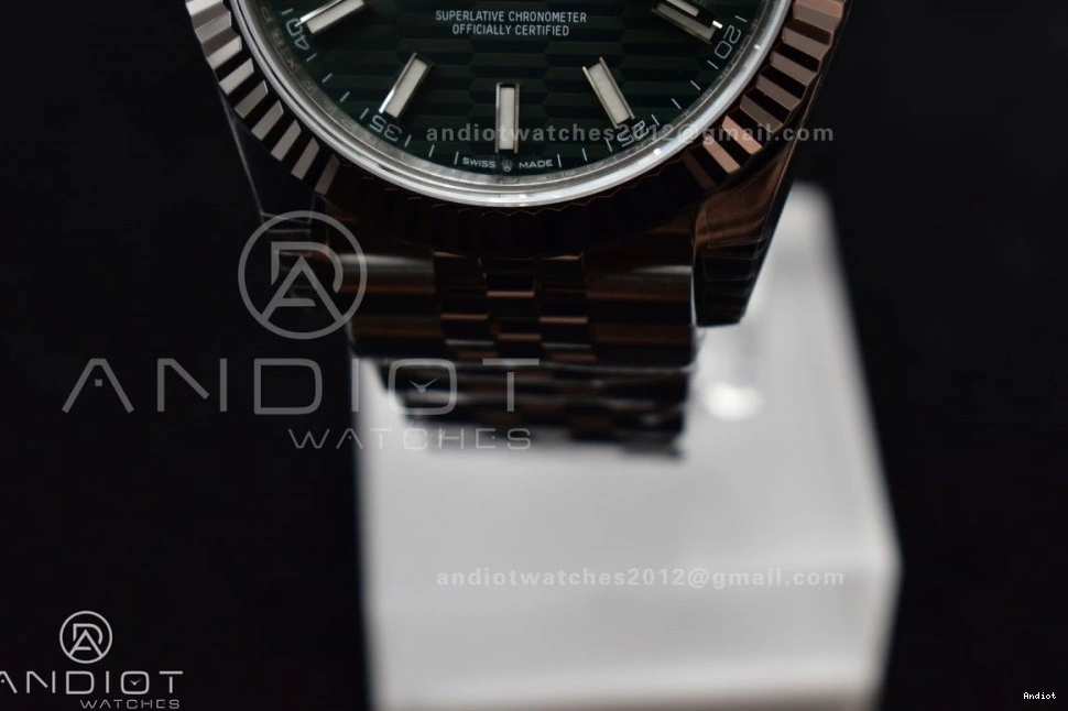 Bracelet Jubilee 904L on 126334 VS3235 Dial Green Best DateJust Edition Steel Fluted Textured Bezel VSF 41 1:1 1109